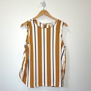 Forever21 Contemporary Striped Sleeveless Blouse